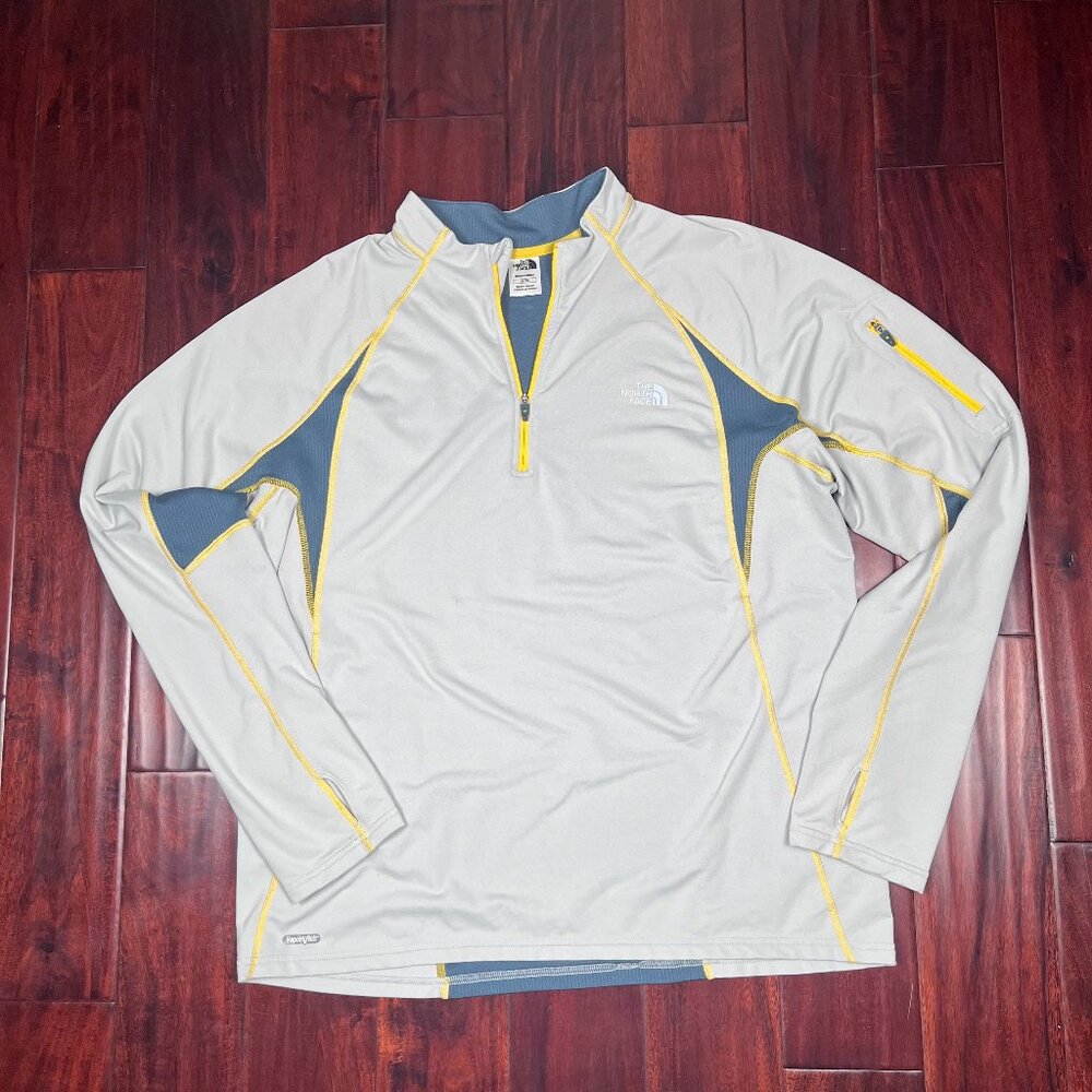 The North Face Vapor Wick 1/4 Zip Performance Pullover Gray 2-Tone Men XL